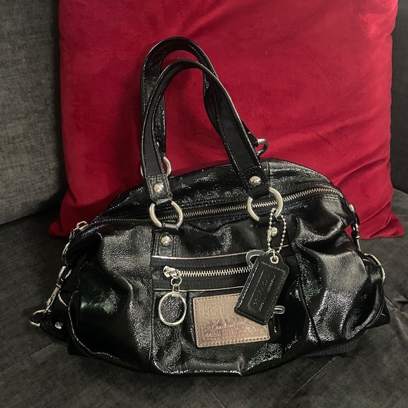 Coach 1941 Poppy Satchel Black - Picture 1 of 4